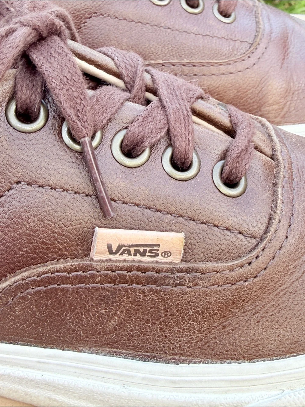 Vans Era Lux Leather Brown Low-Top Sneakers Men’s 7.5 Women’s 9 Unisex Skater
